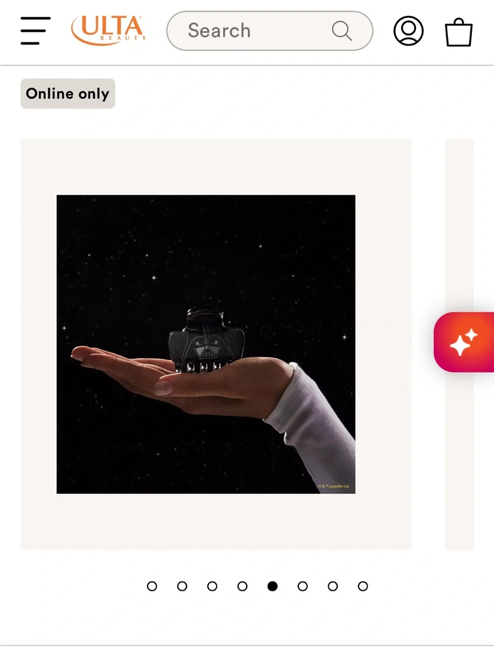 Kitsch Black Darth Vader Hair Clip - Star Wars Inspired